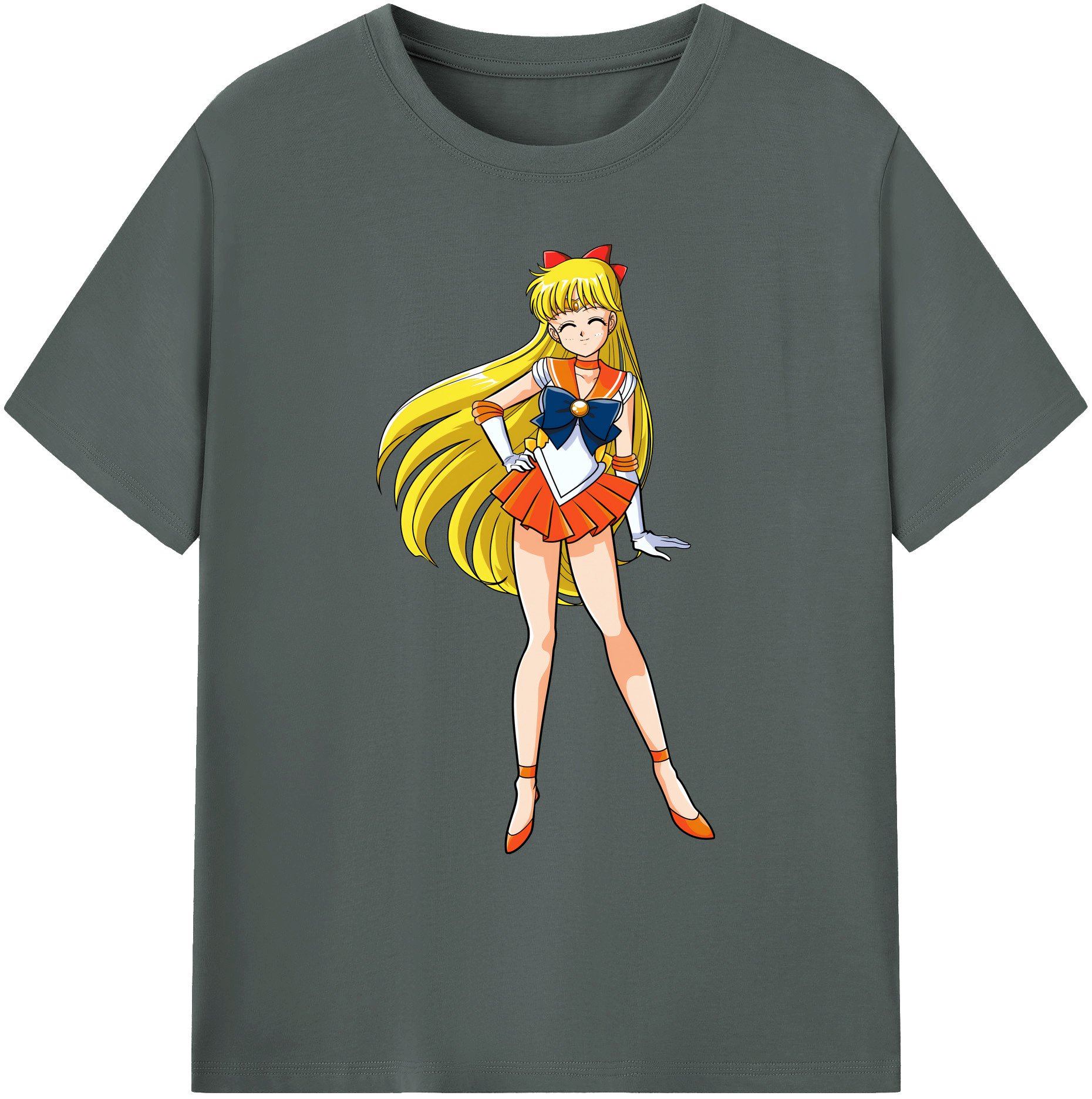 （画像用） 美少女戦士セーラームーン 愛野 美奈子 あいの みなこ Sailor Moon Aino Minako 綿100％ メンズ半袖Tシャツ｜肌触りやわらか＆通気性